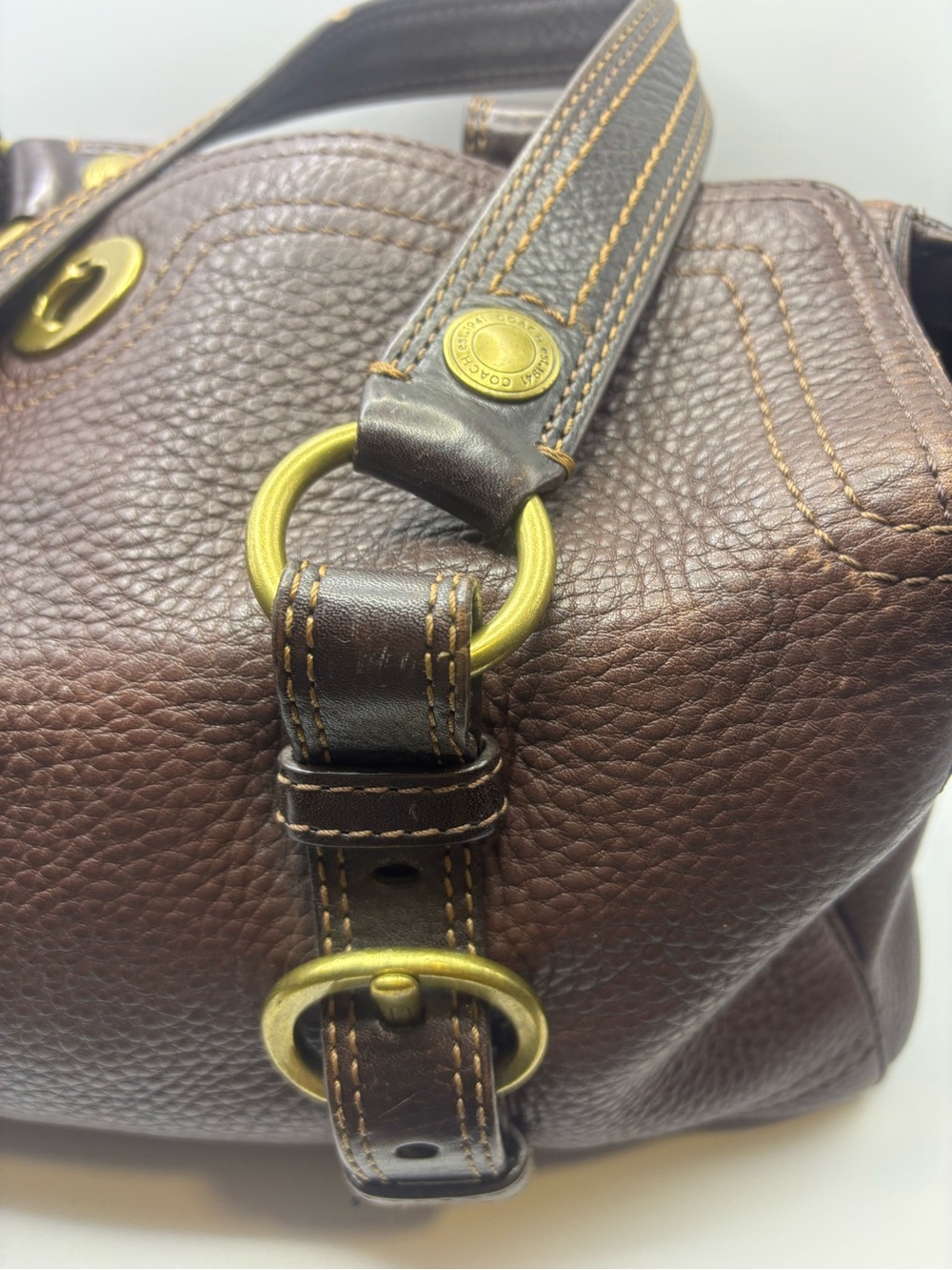 Coach Chelsea Pebbled Brown Leather Shoulder Bag  Y2K 2007 - Picture 8 of 16